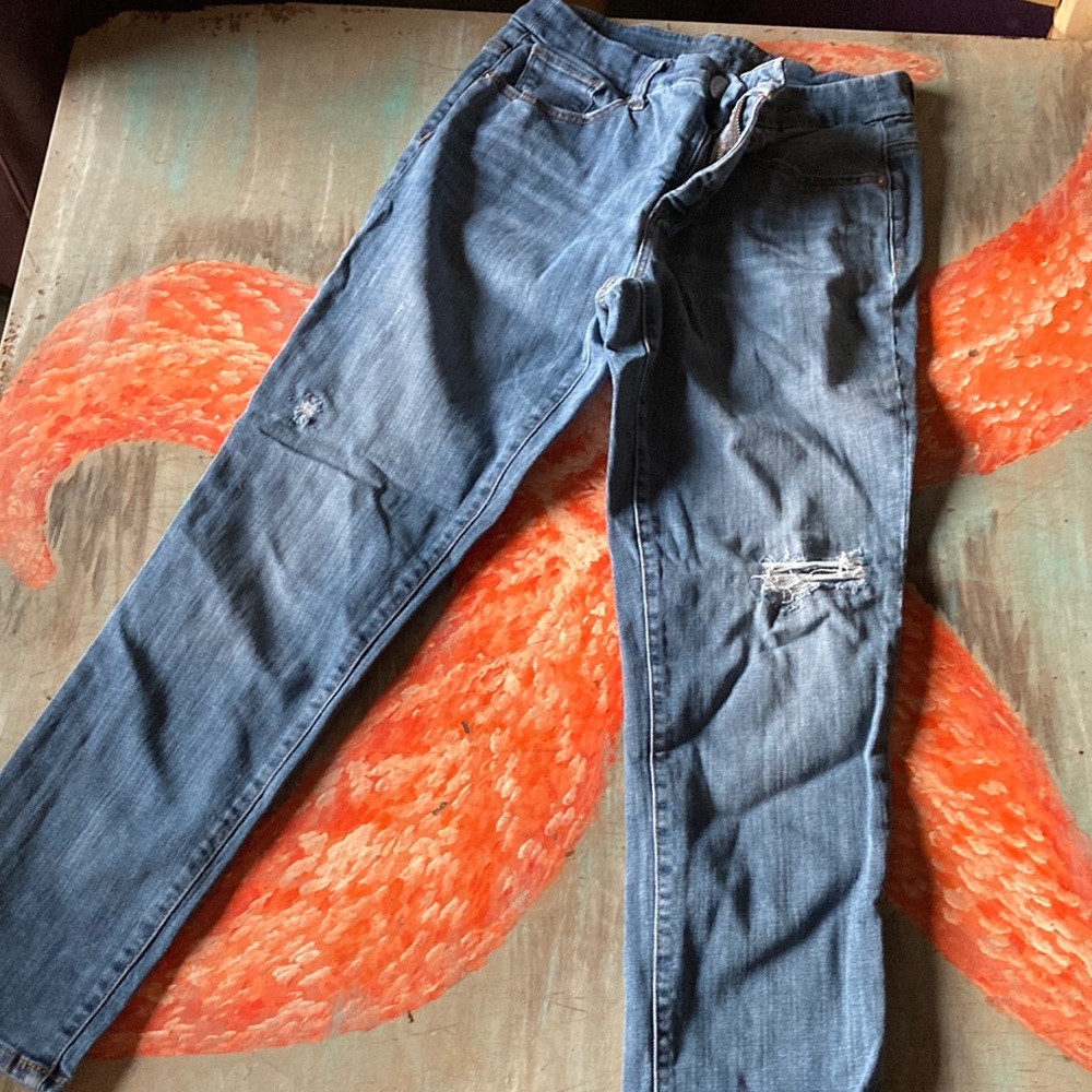 Light colored blue jeans